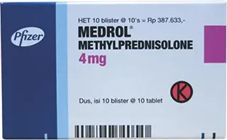 Methylprednisolone pills in a bottle